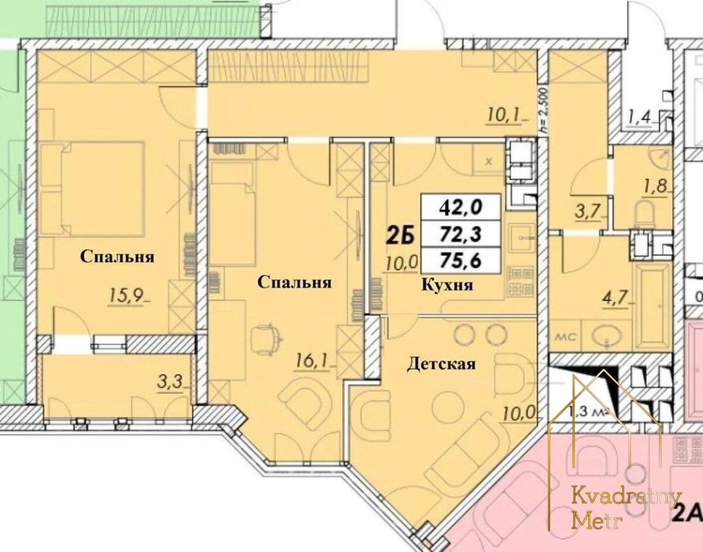 2-ком квартира в ЖК «Прохоровский квартал»! Сдача — III квартал 2026 года! — фото 12