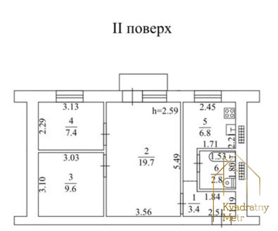 3-комн квартира на Болгарской! Под ремонт! СРОЧНАЯ ПРОДАЖА! — фото 13